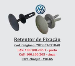 100.100.205.1 - PRESILHA ACAB PARACHOQUE VW PRETA ( BUCHA )