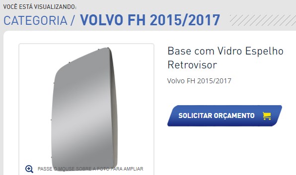 ER1253 - ESPELHO PRINCIPAL VOLVO FH4 2015 C/DESEMB LE