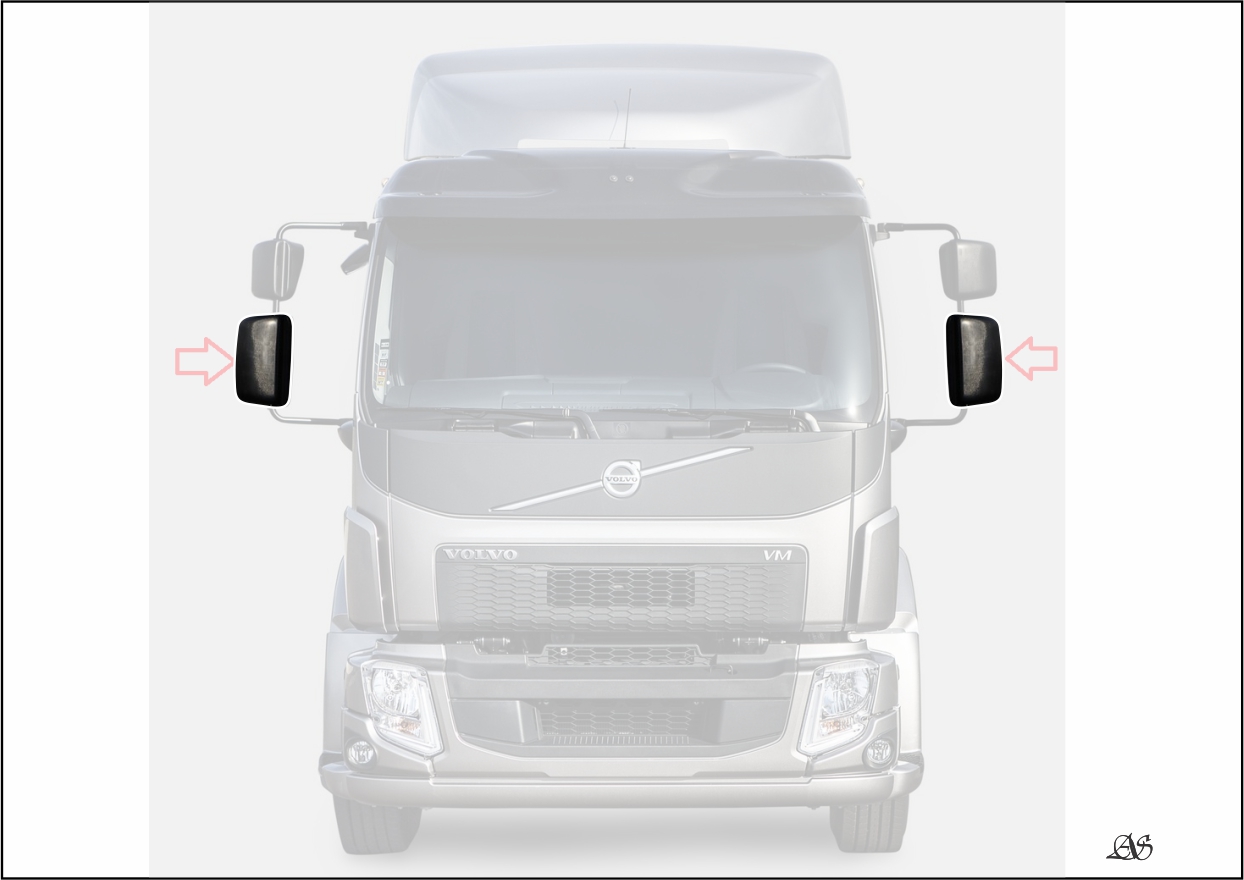 ER1223B - CAPA ESPELHO PRINCIPAL VOLVO VM LE /LD