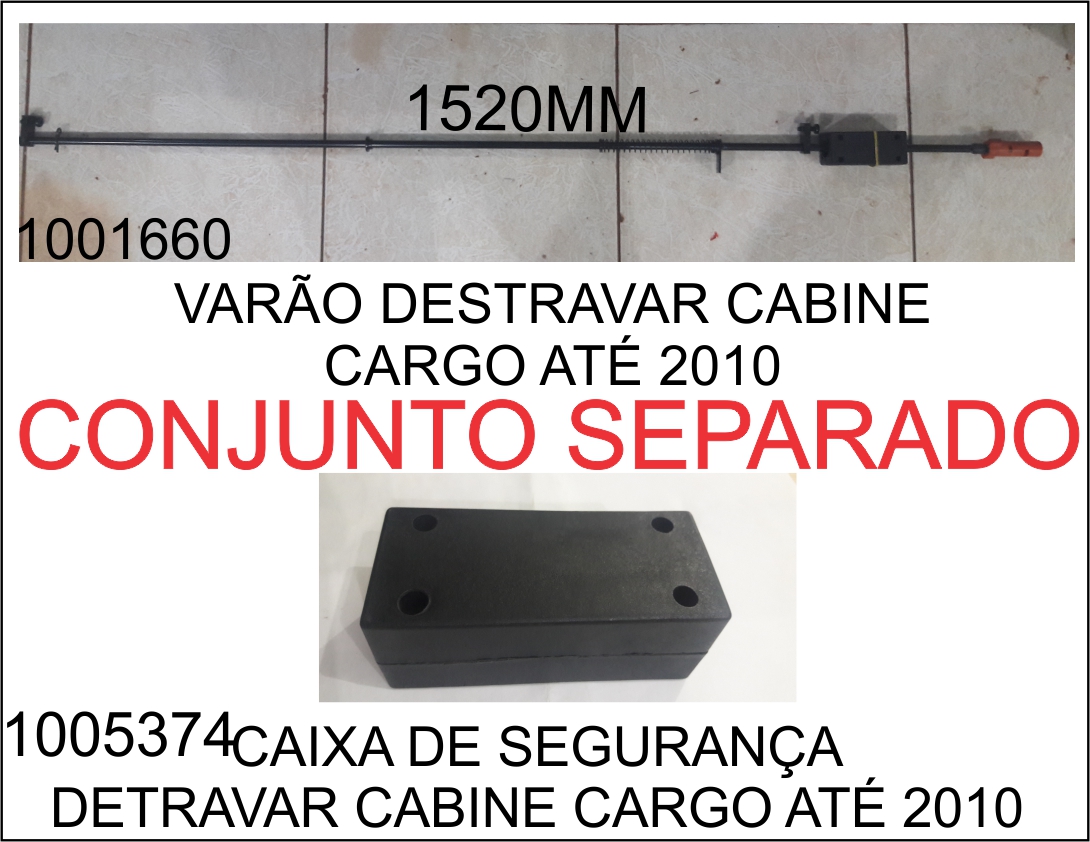 VA2649-2533 - VARAO DESTRAVAR CABINE CARGO GI