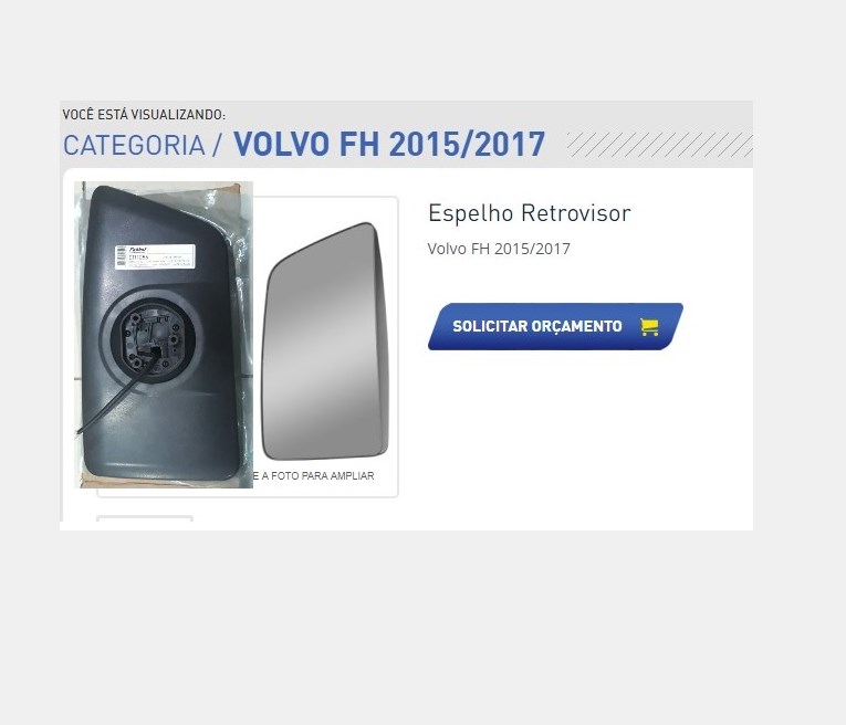 ER1254 - ESPELHO RET VOLVO FH4 2015 C/DESEMB ELETRICO LD