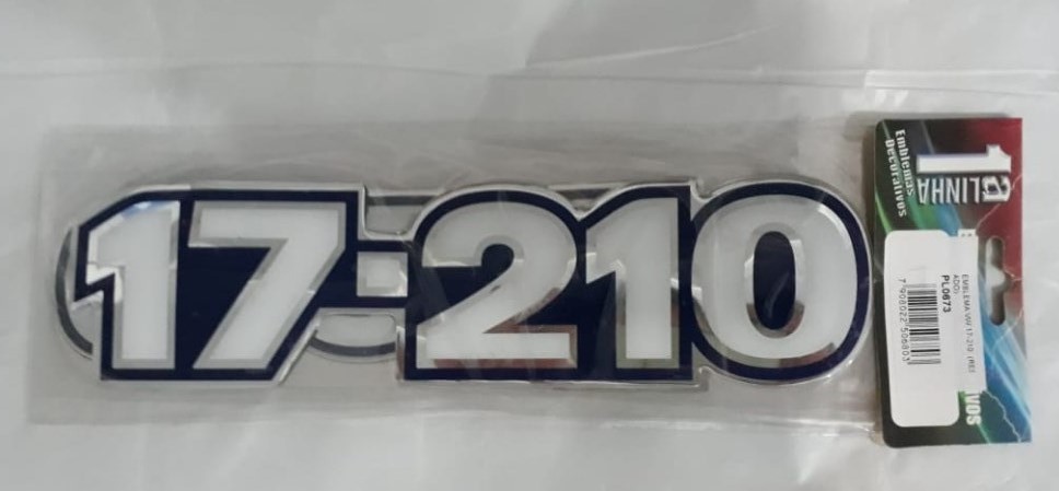 PL0673 KIT - EMBLEMA RESINADO VW 17-210 AZUL (CONJ 3 PCS)