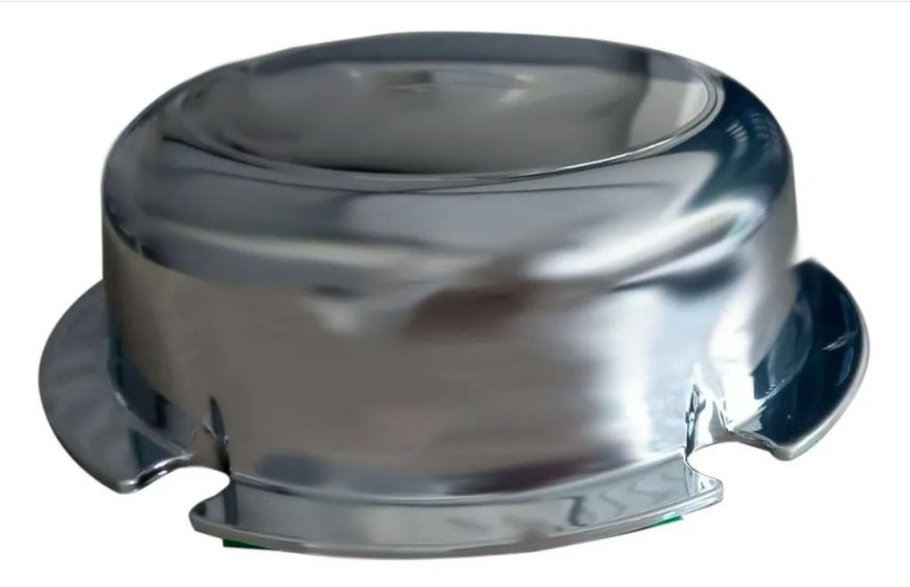 118.28 - TAMPA CUBO 5 FUROS CROMADA 200MM (PLASTICO)