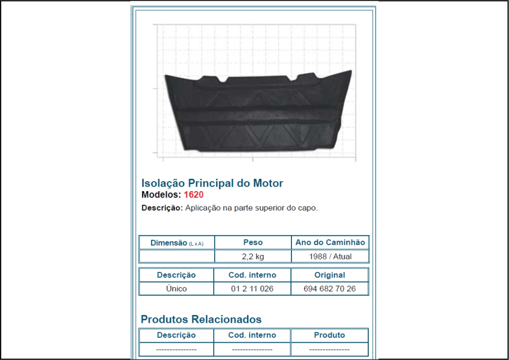 1211026 - ISOLADOR TERMICO CAPO 1620 CENTRAL