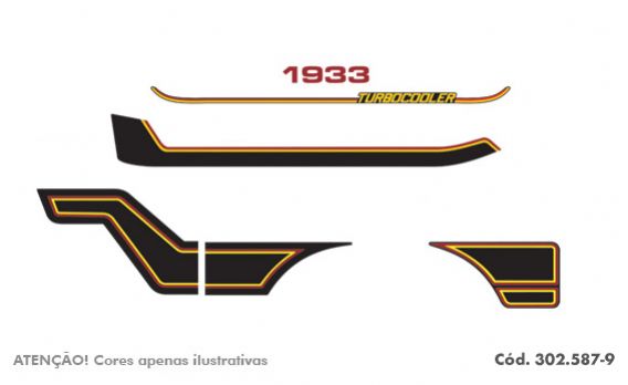 PL0456 - FAIXA LATERAL 1932/1933 PRETO