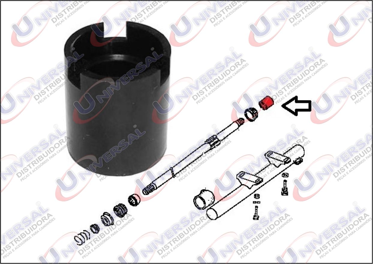 AD-340 - BUCHA VOLANTE COLUNA DIRECAO VW/CARGO