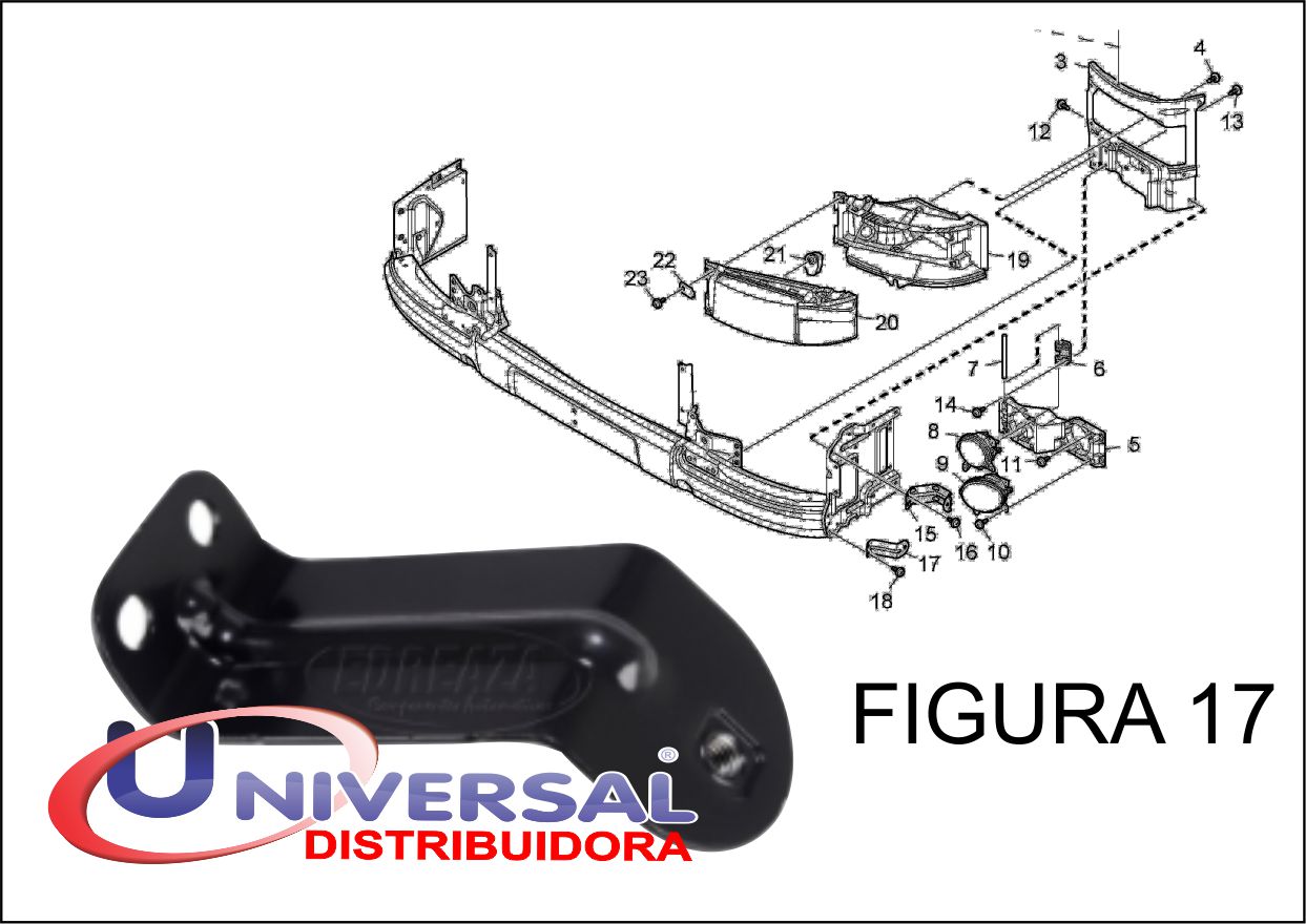ME1720 - SUPORTE PARACHOQUE SCANIA S5 (MENOR)
