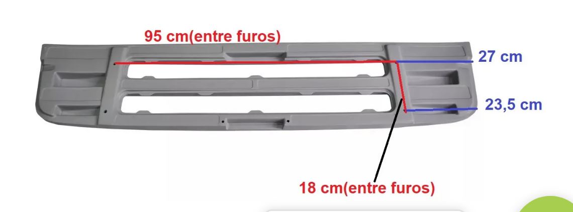 1875843 - GRADE SCANIA S6 INFERIOR SEM TELA SMC 32,5 CM 95