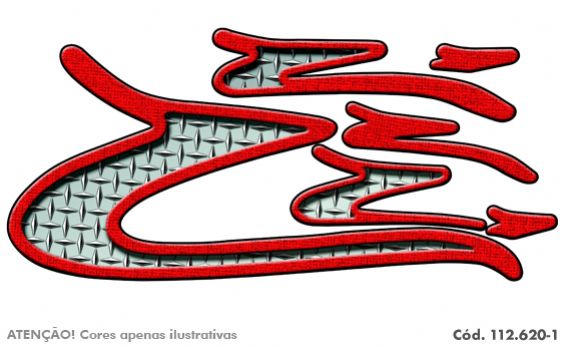 112.620-01 - FAIXA LATERAL VOLVO FH 2002 VERMELHA