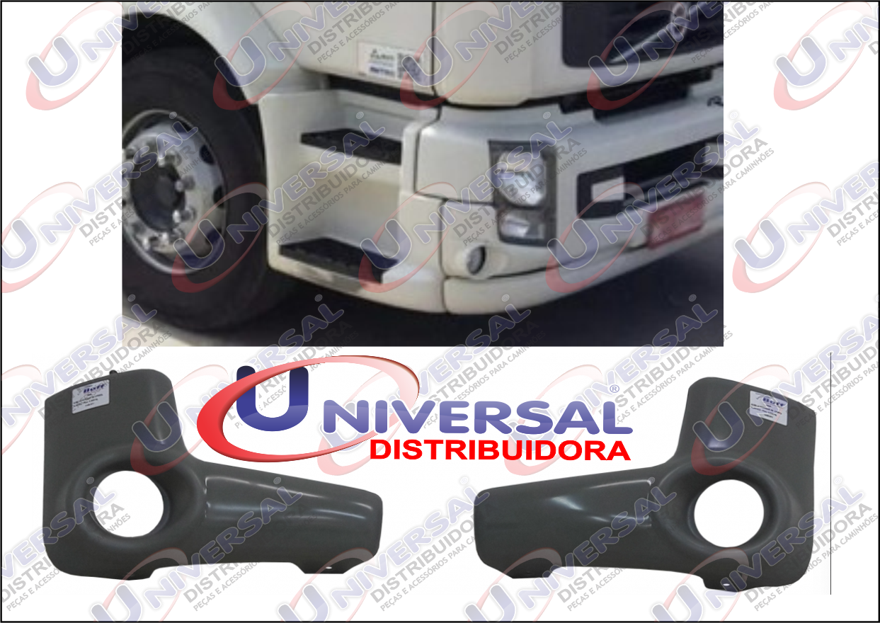 MDR-16849 - ACAB PARACHOQUE VOLVO VM LATERAL 2006 A 2011 C/FURO AUX LE PLASTICO