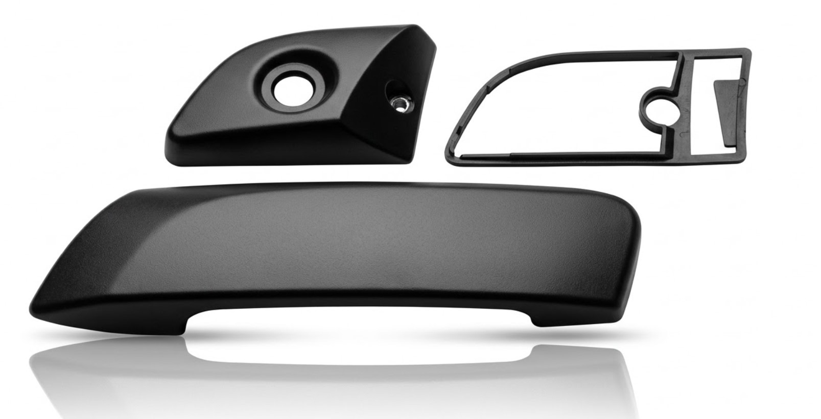 671867 - CONJ MACANETA PORTA EXTERNA VOLVO FH4 2015 C/FURO PRETA LE