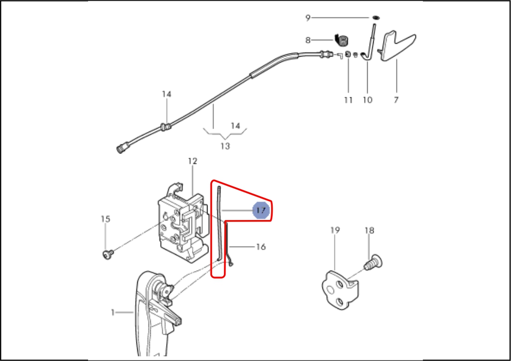 2R2837195 - VARAO ABRIR PORTA VW CONSTELLATION D/E
