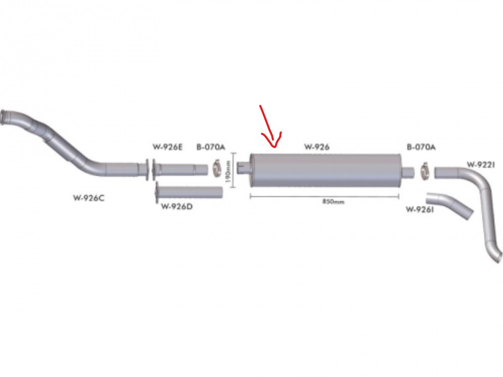 W926 - SILENCIOSO VW 7.100/7.110/8120/8150 MWM