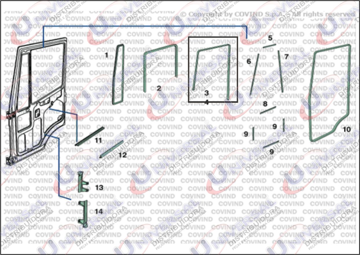 803798150 - BORRACHA PORTA IVECO EUROTECH EXT LE