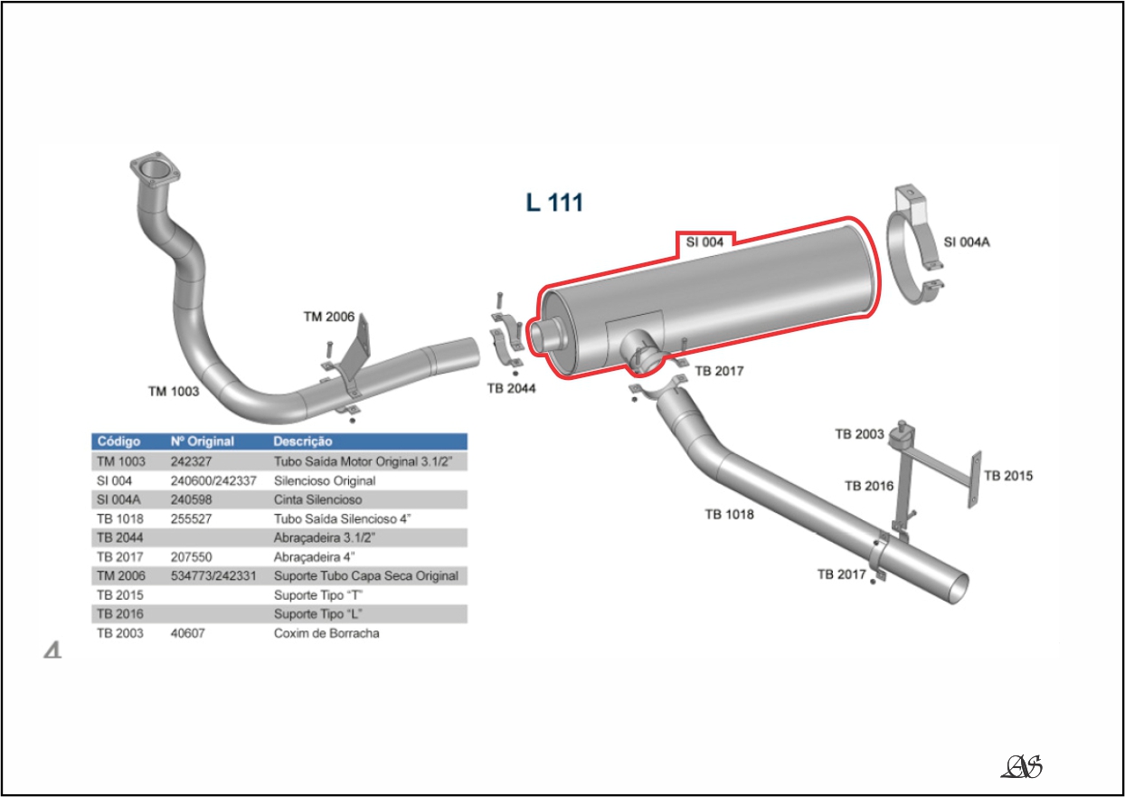 SI004 - SILENCIOSO C/SCANIA 111