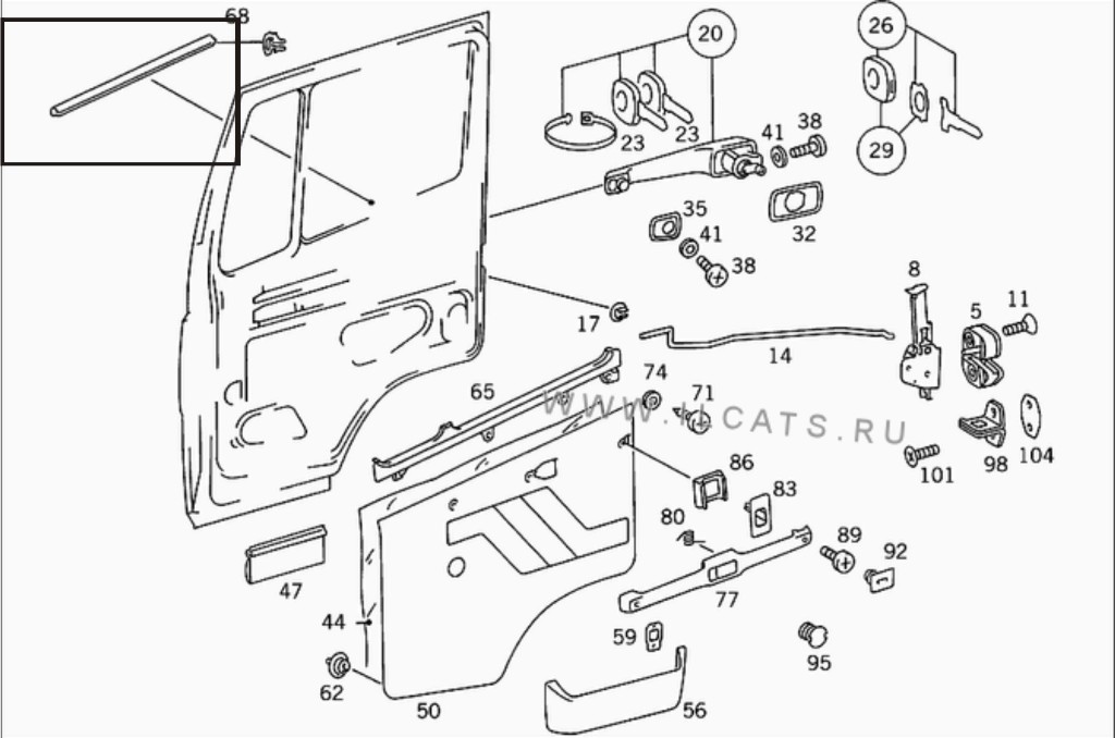 BMA88153 - PESTANA PORTA INT VW CONSTELLATION LE