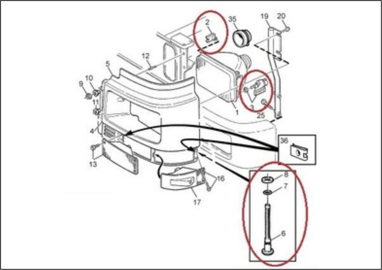 3981596 - REGULADOR FAROL VOLVO FH 98 A 2014 ( REGULADOR )