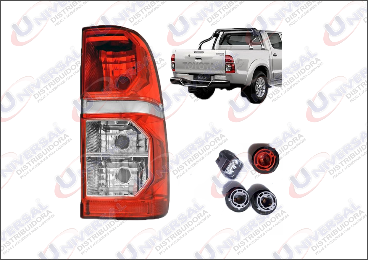 905.112 - LANTERNA TRASEIRA HILUX 12 COM SOQUETE LD