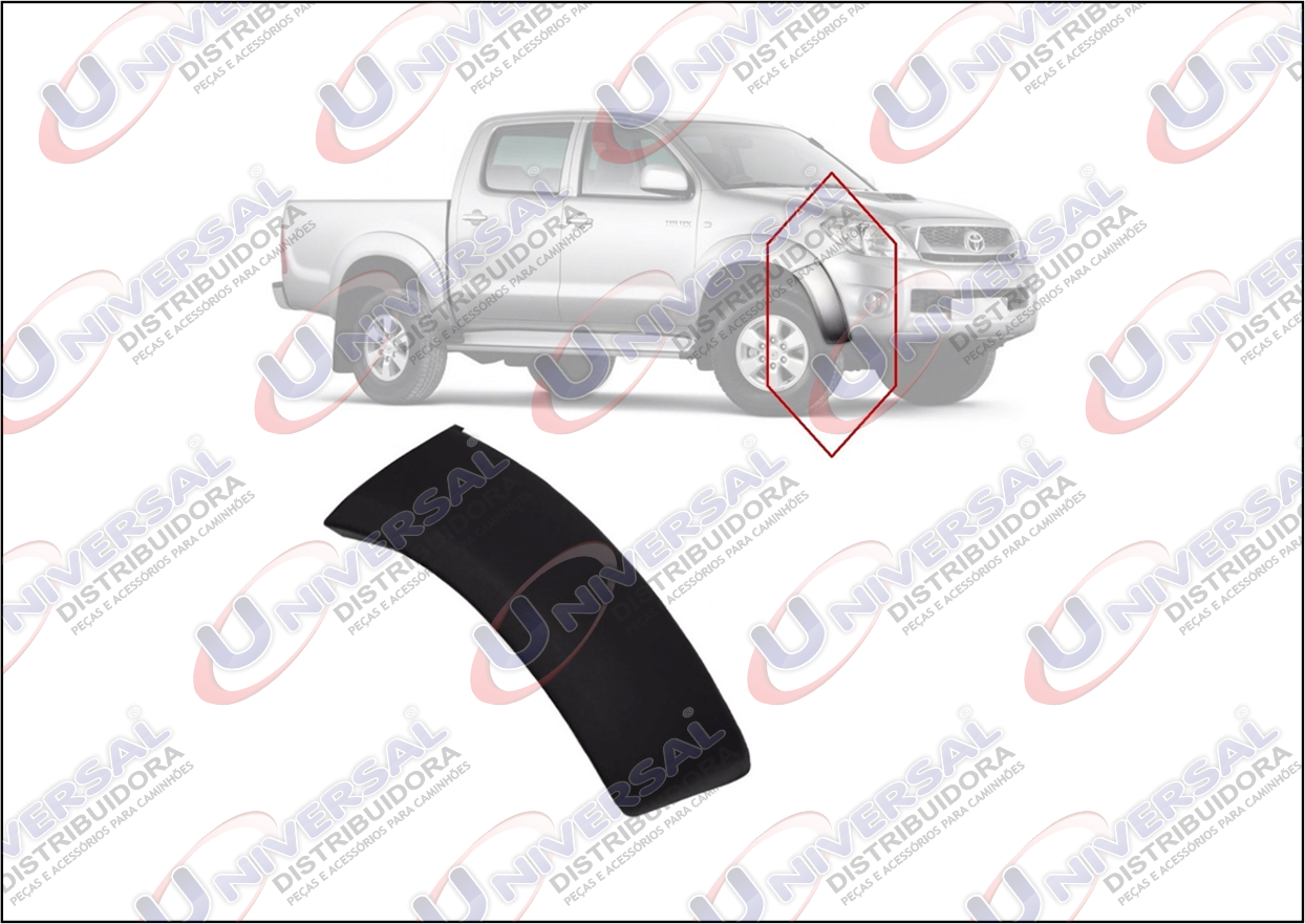 905.146 - ACAB ALAR HILUX 05 A 09 FIXAR PARACHOQUELD