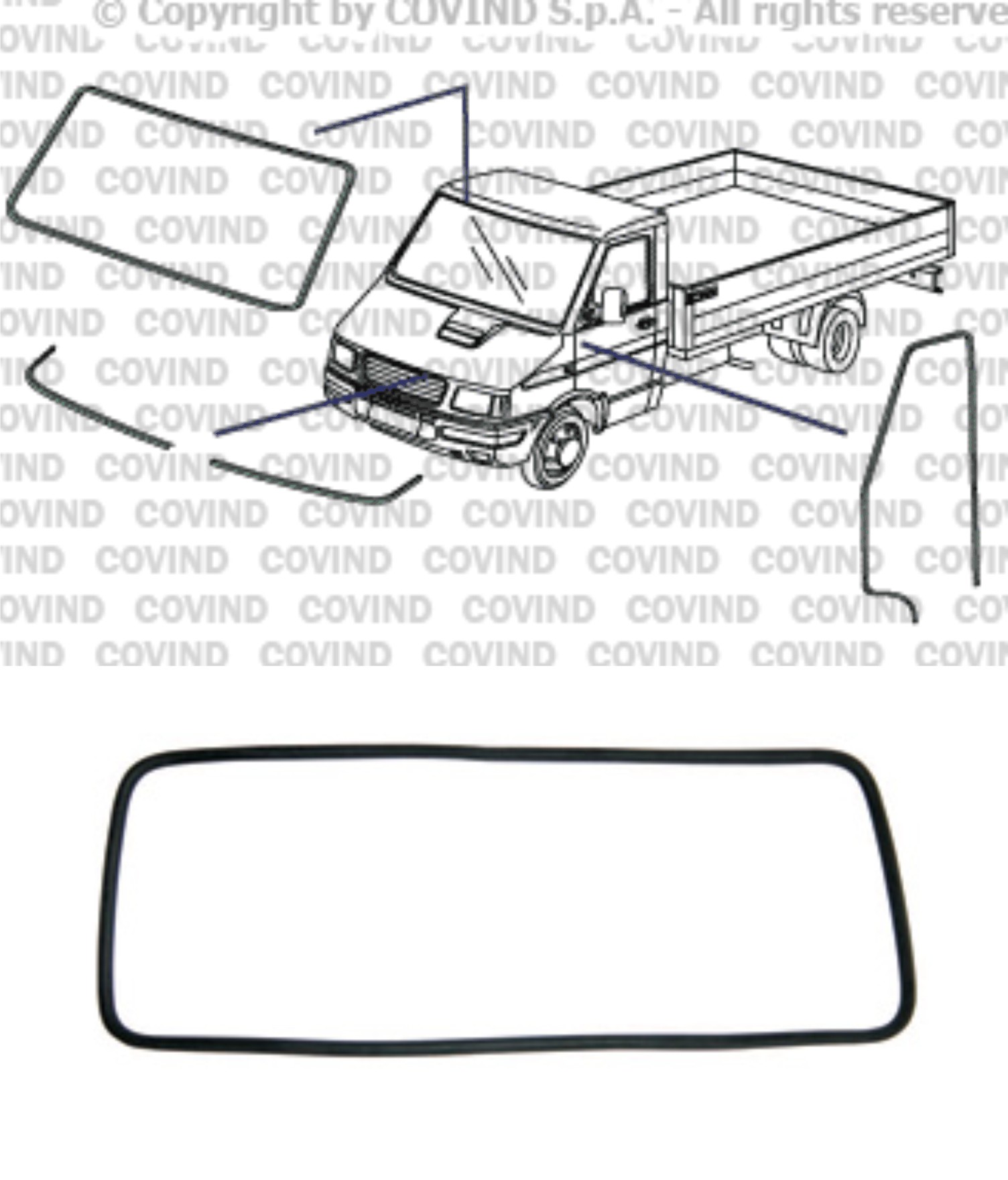 93902026 - BORRACHA PARABRISA IVECO DAILY 96