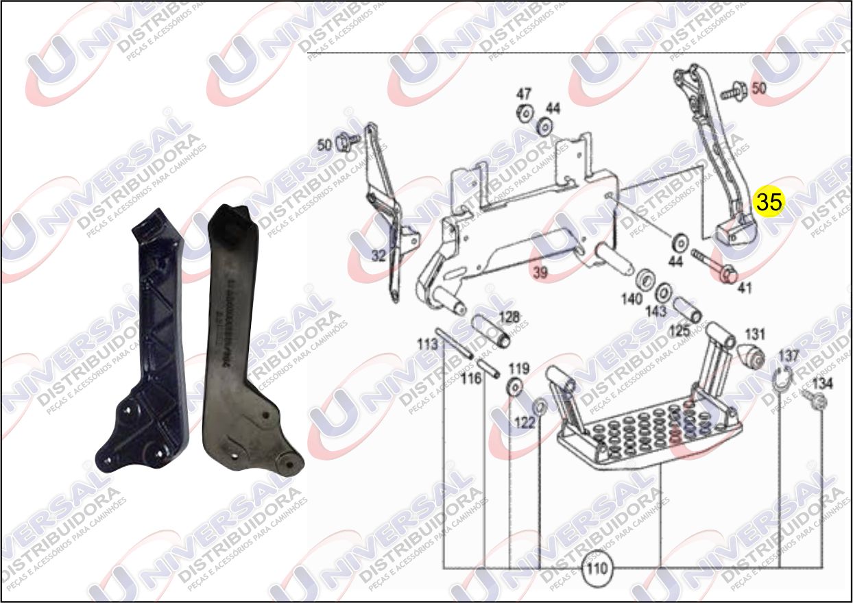 AD-2023 - SUPORTE ESTRIBO J TRASEIRO AXOR LE