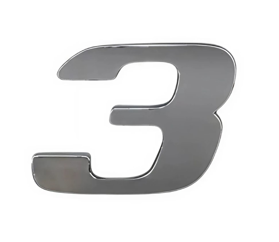 CP60251 - EMBLEMA CROMADO MB N° 3