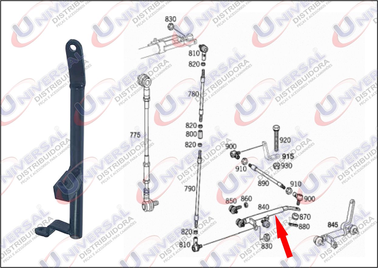 9452603137 - ALAVANCA CAMBIO MB BENZ AXOR