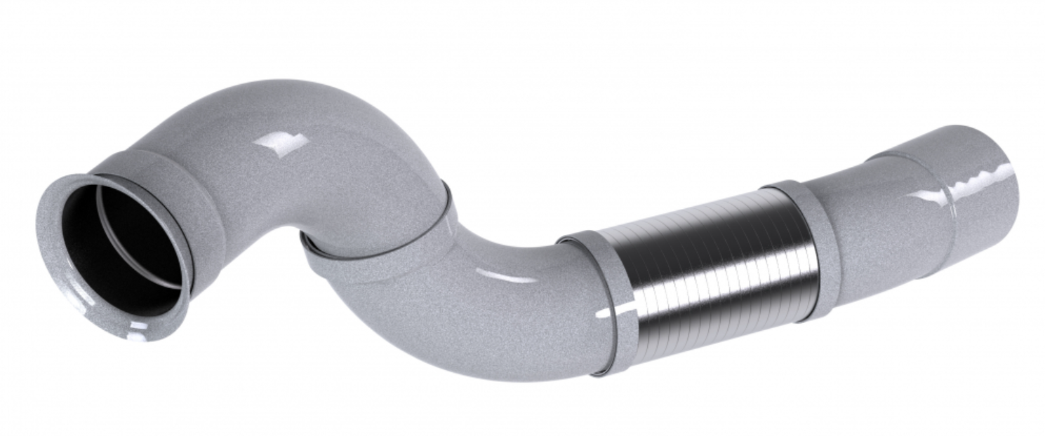 M096K - SAIDA MOTOR CARBONO/INOX MB ACTROS NEW 2021/2022 EURO 5