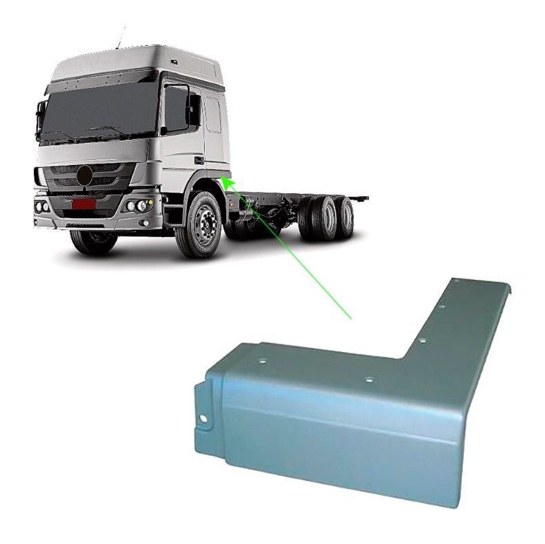 FBC374 - EXT PARALAMA CABINE MB ATEGO LEITO LE RTM 280MM