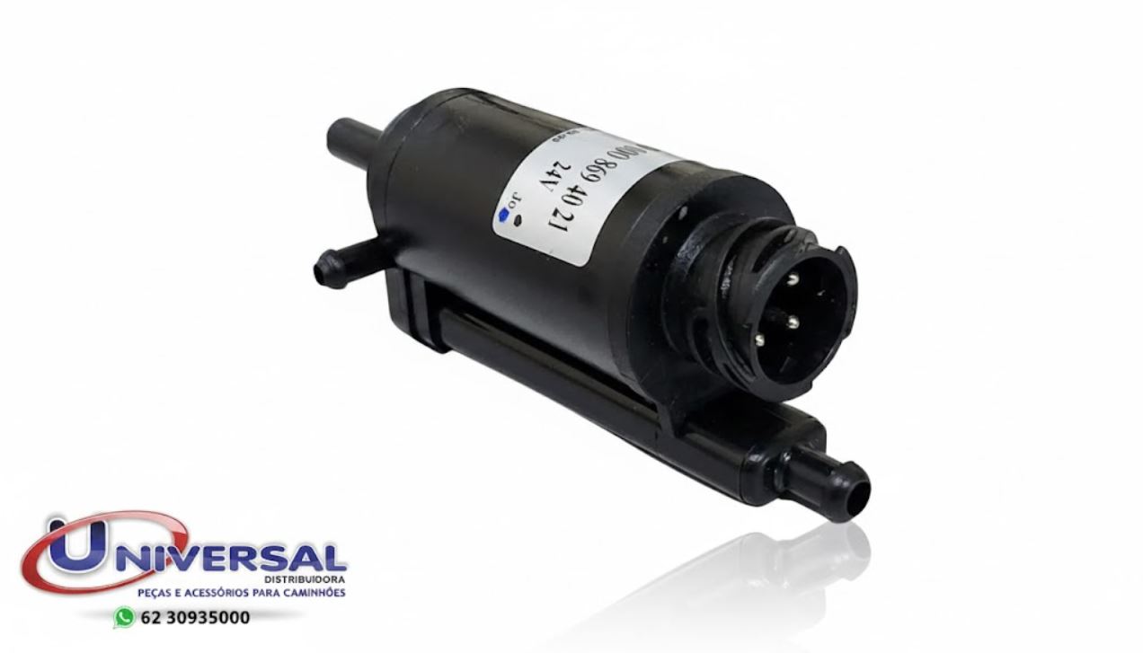 A0008694021 - BOMBA DE AGUA PARABRISA 3 PINOS SCANIA PGR NTG MAN MB AXOR ACTROS 24V