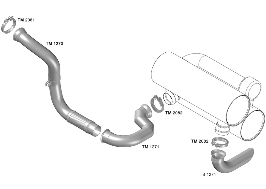 TM1271 - TUBO INTERMEDIARIO MB ATEGO 1733/2433 2023/2025 EURO 6