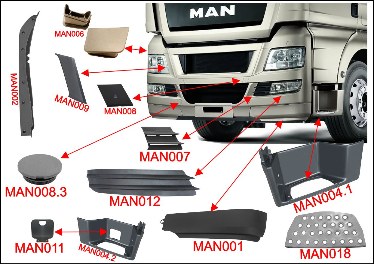 MAN007.2 - ACAB FAROL AUXILIAR MAN TGX LD
