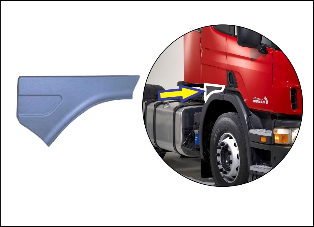 PP1008B - ACAB PARALAMA CABINE TRASEIRO SCANIA S5 S6 HIGHLINE LD