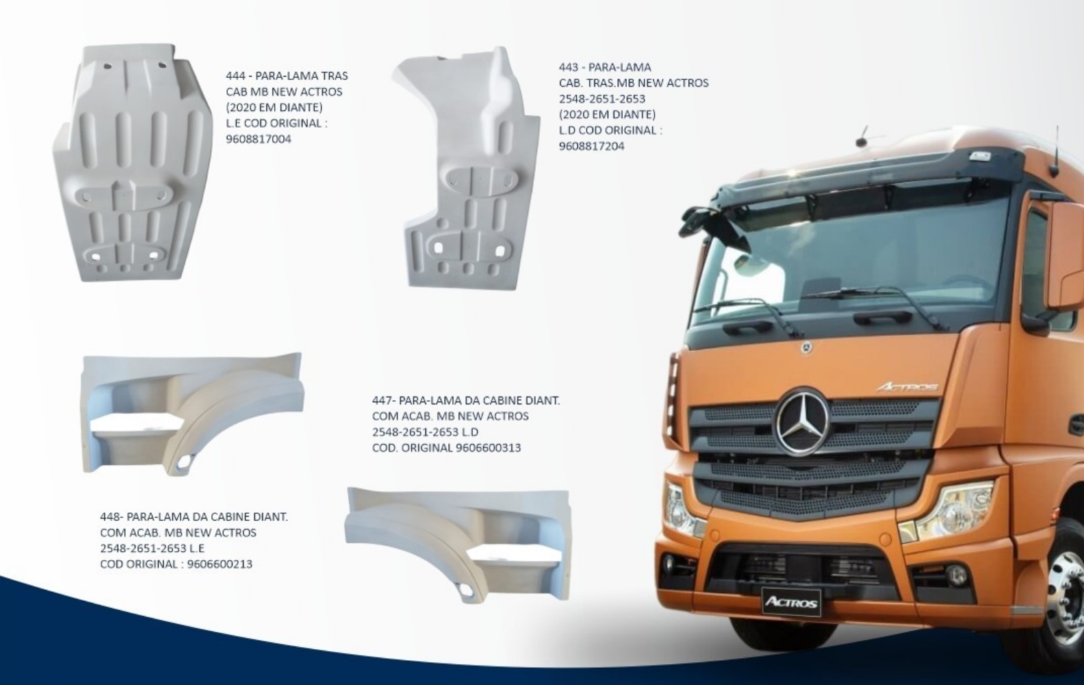 FBC447 - PARALAMA ESTRIBO NEW ACTROS 2021 LD (FIGURA 14 )