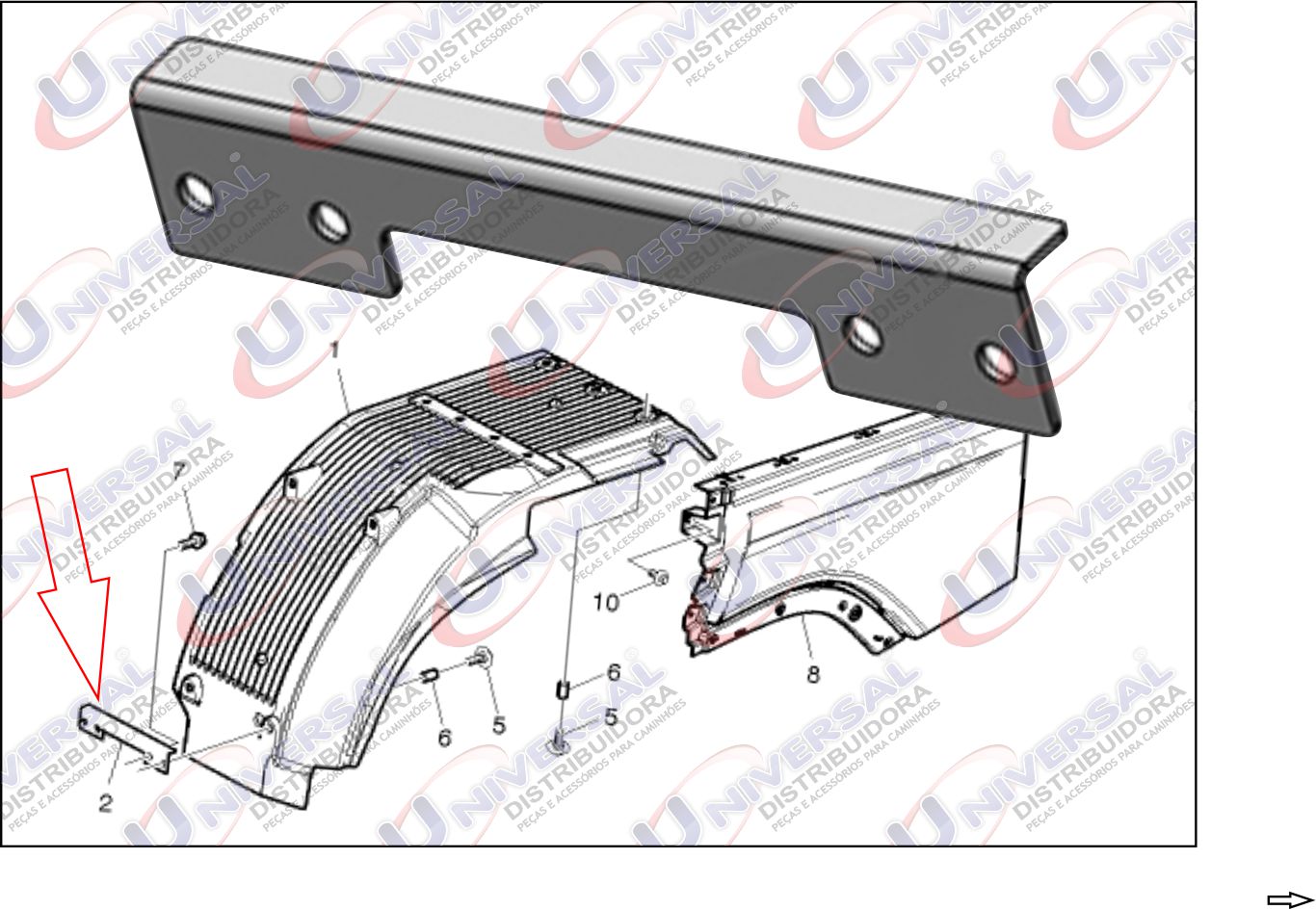 AD-3023 - SUP PARALAMA VOLVO FH4 2015