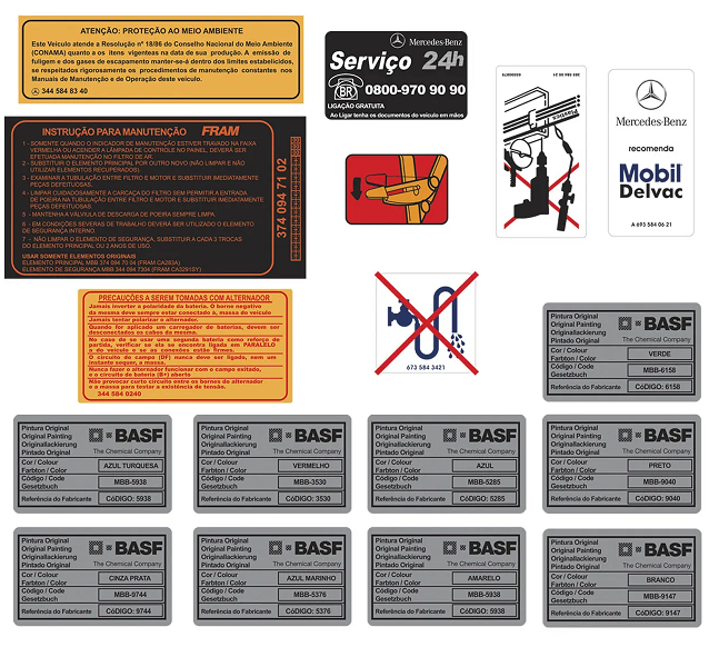 ADS3681 - ADESIVOS ADVERTENCIA - LINHA MB CAMINHOES