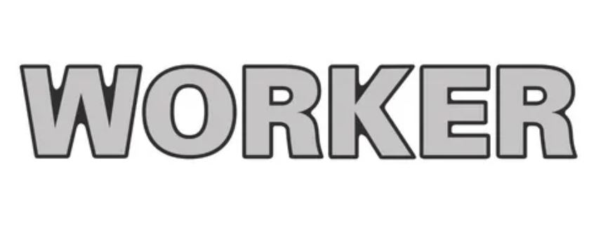 ADS0706 - EMBLEMA RESINADO VW WORKER FRONTAL GRANDE 290MM X 50 MM