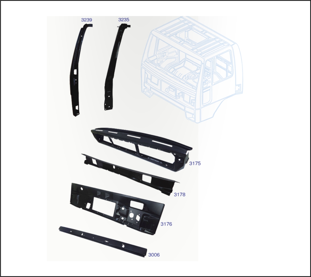 AM3235D - COLUNA DIANTEIRO INTERNA CARGO GI LD