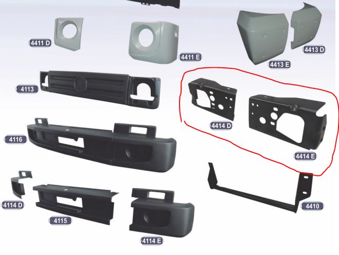 AM4414D - SUPORTE PARACHOQUE VW DELIVERY 2013 LD