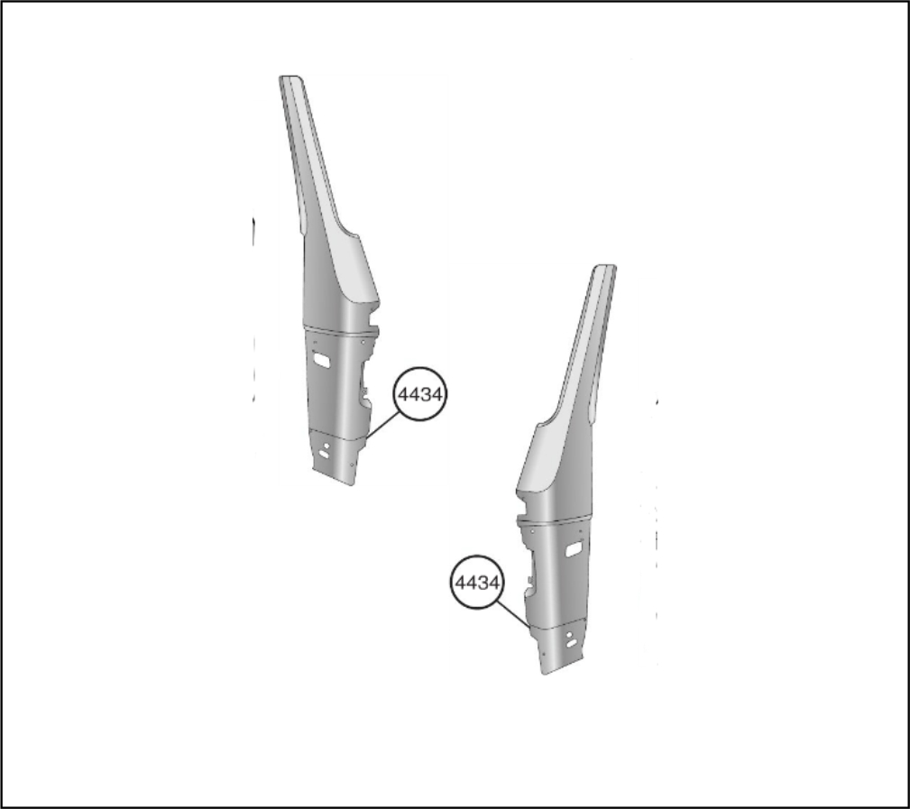 AM4434D - COLUNA DIANTEIRO EXT VW WORKER LD (AMALCA)