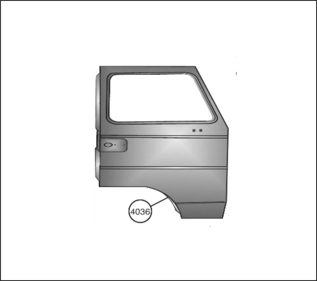 AM4435D - FOLHA PORTA VW 2000 LD