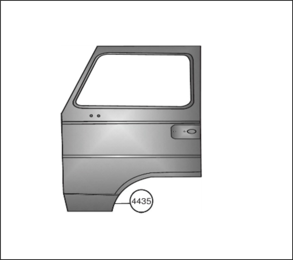 AM4435E - FOLHA PORTA VW 2000 LE
