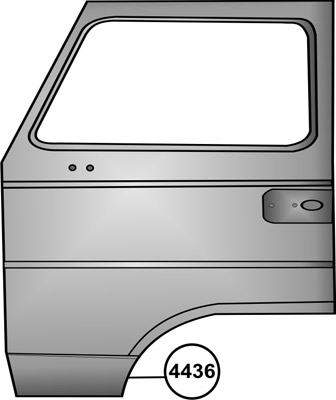 AM4436D - PORTA DO VW WORKER LD C/FRISO