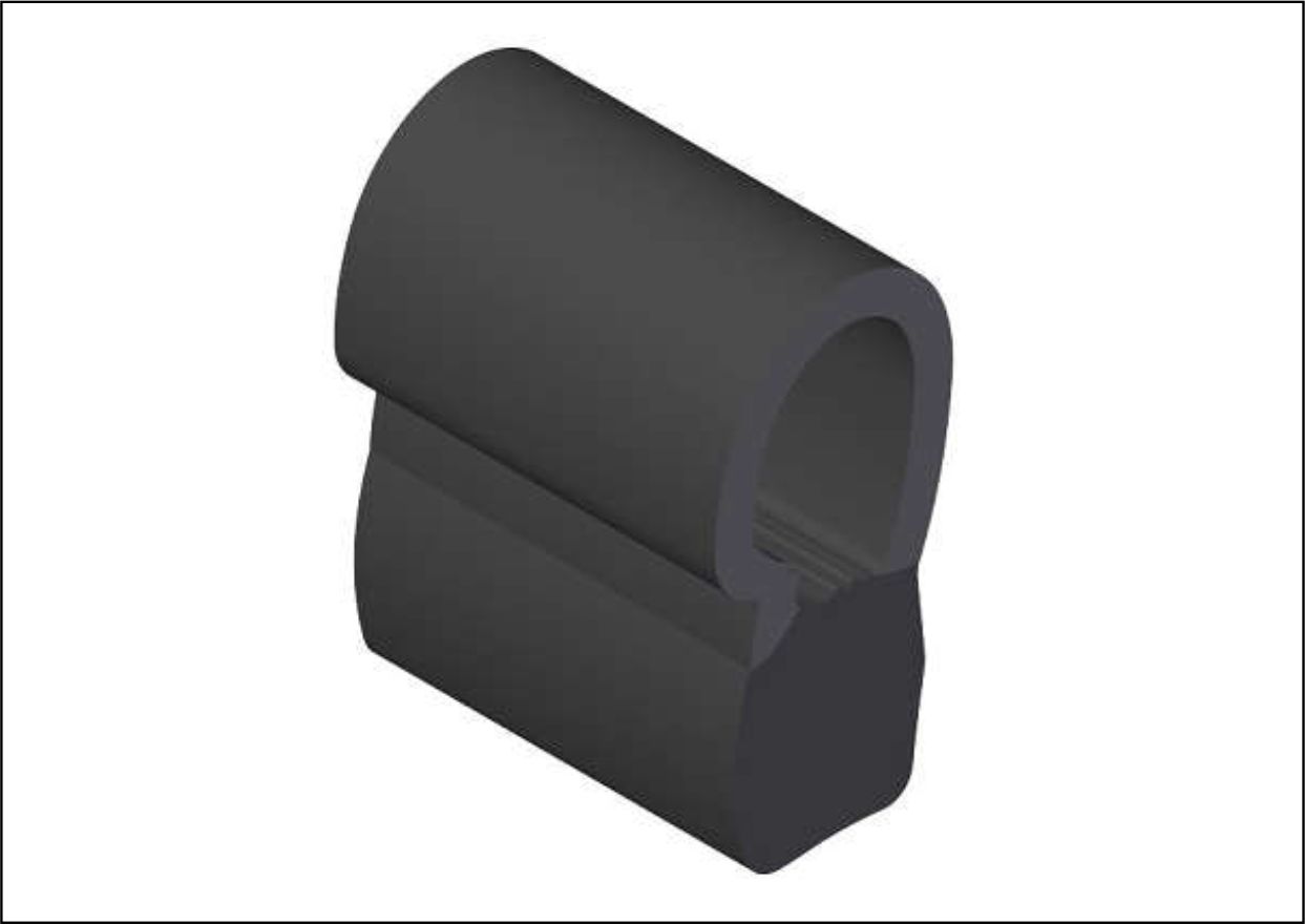 AUTOT9106 - BORRACHA PORTA VW BASE QUADRADA