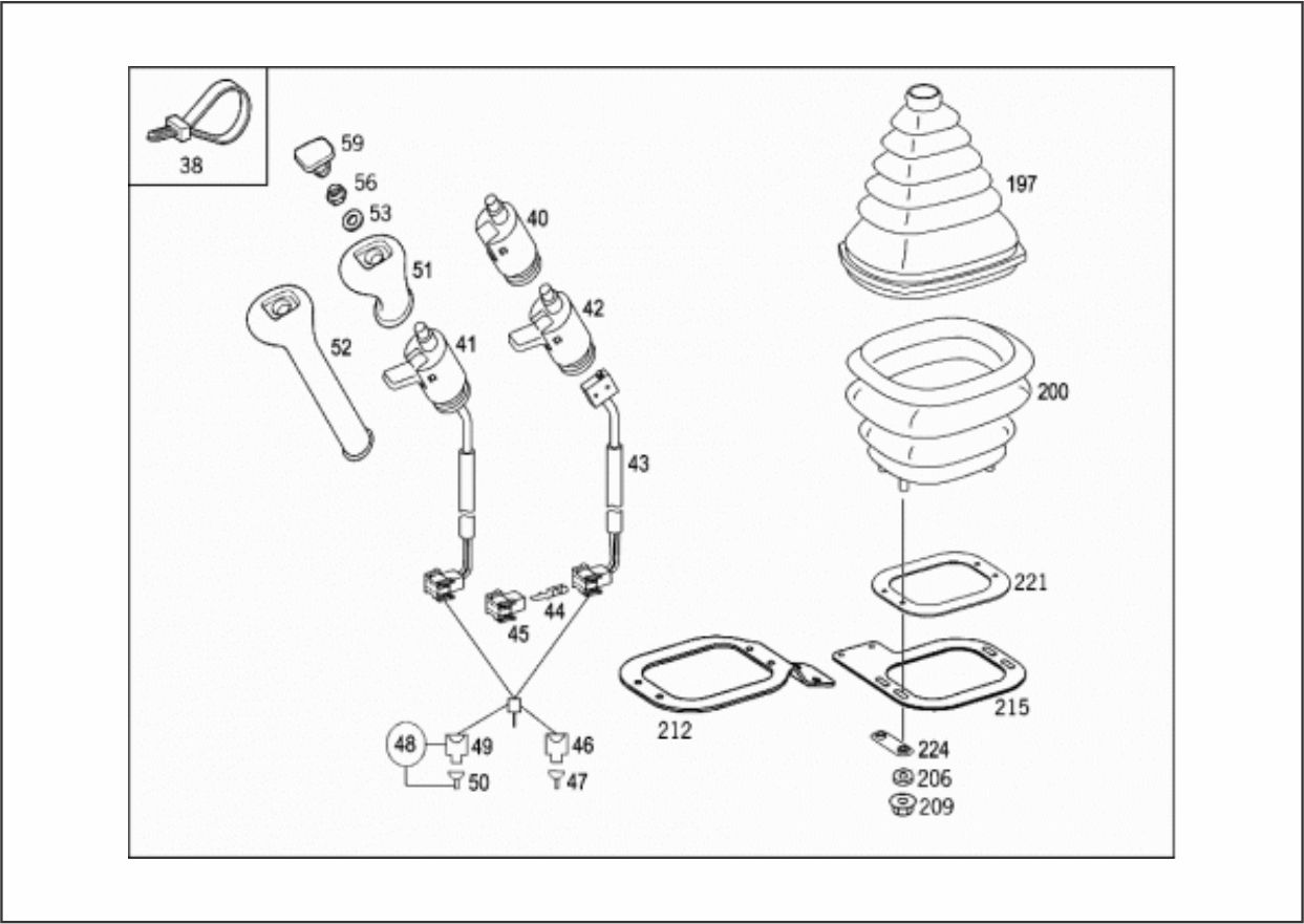 6822677096 - BORRACHA CAMBIO MB 2423K SUPERIOR