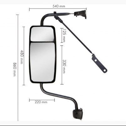 W834 - CONJ ESPELHO VW CONST CONVEXO 06 A 11 S/DES BI-FOCAL LE (ORIGINAL)