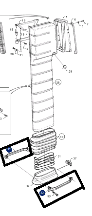318541 - ABRACADEIRA CINTA CANAL AR SCANIA T/R 112/113