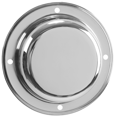 C073 - TAMPA CUBO 4 FUROS CROMADA 190MM (METAL)
