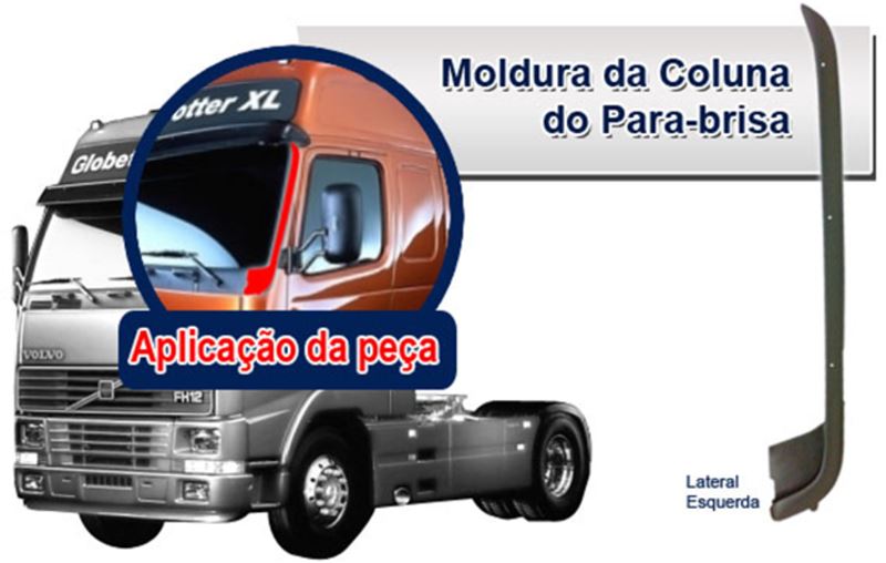 13800026 - MOLDURA COLUNA VOLVO FH TODOS LD