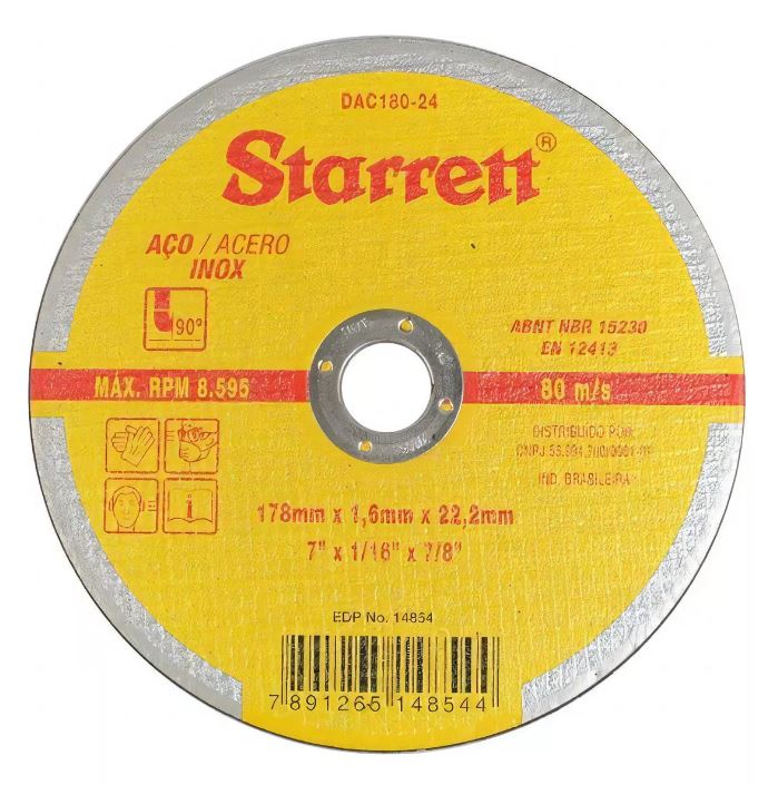 115-14 - DISCO CORTE FERRO STARRETT 4,5